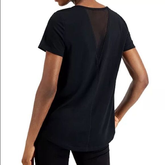 ID Ideology Black Active Mesh Back T-Shirt Women's Small NWT - Picture 2 of 11